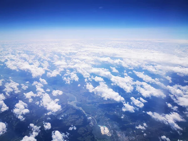 Paisagem checa de avião — Fotografia de Stock