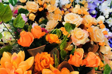 Plastik turuncu gül dokusu