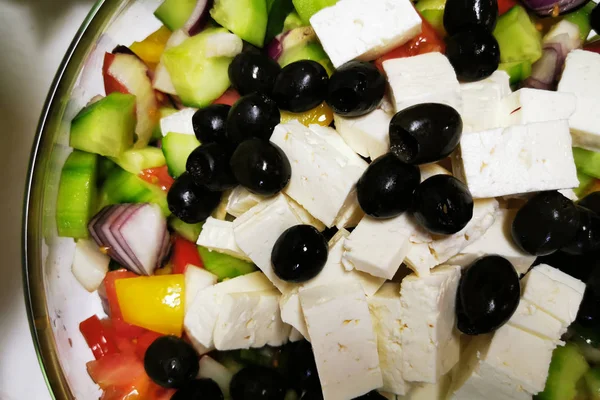 Consistenza dell'insalata greca — Foto Stock