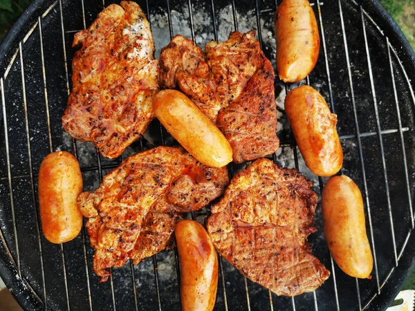 Meat and sausages — Stock Photo, Image