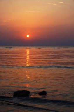 Mısır 'da gün batımı, Kızıl Deniz yakınlarında plaj