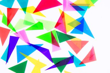 Renkli plastik üçgen dokusu çok hoş bir arkaplan