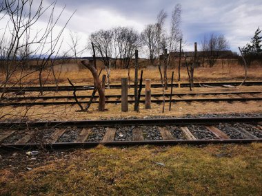 Glucholazy Polonya ülkesindeki eski tren istasyonu