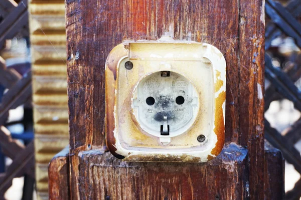 220 Volt Danger Old Elektricity Plug — Stock Photo, Image