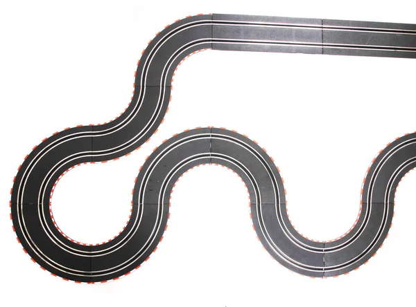 Toy Car Racing Track Isolated White Background — Stock Photo, Image