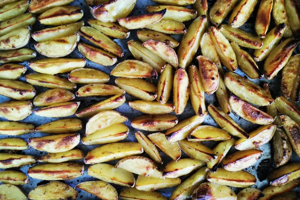 Texture Pommes Terre Grillées Comme Beau Fond Gastronomique — Photo