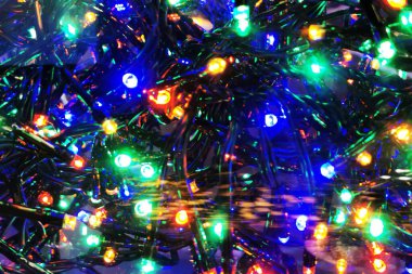 renk Noel ışıkları deseni Aralık tatili arkaplanı olarak