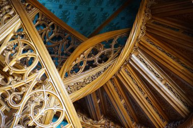 Czech cumhuriyetindeki şehvet düşkünü şatonun iç kısmının ayrıntıları