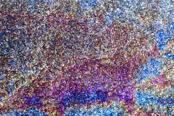 Chalcopyrite Texture Arc Ciel Comme Beau Fond Naturel — Photo