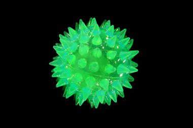 Siyah arkaplanda covid 19 plastik model