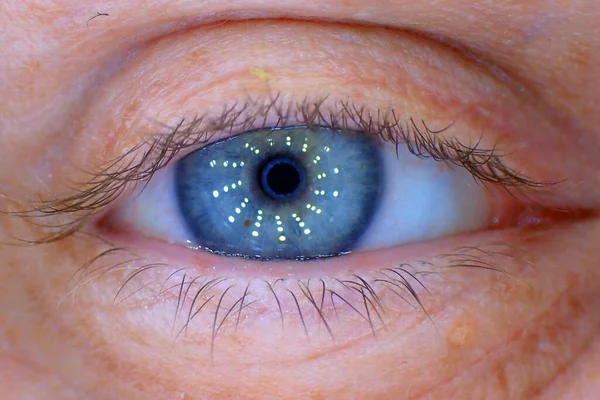 Azul Olho Humano Como Fundo Muito Agradável — Fotografia de Stock