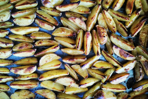 Texture Pommes Terre Frites Comme Très Beau Fond Alimentaire — Photo