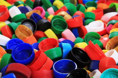 Plastik kaplama dokusu geri dönüşüm endüstrisi arka planı olarak