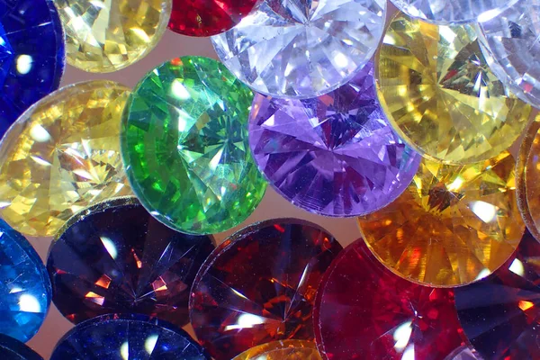 Kleur Plastic Diamanten Textuur Als Mode Achtergrond — Stockfoto