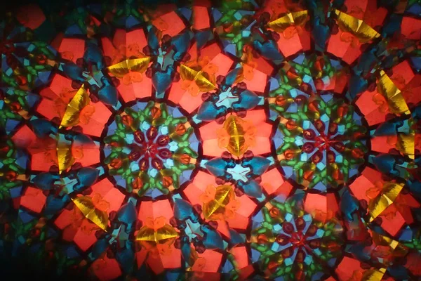 kaleidoscope from color glass as easy texture