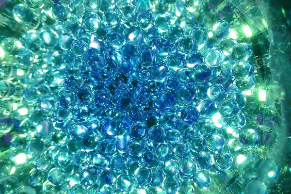 Azul Bolas Vidro Textura Como Fundo Muito Agradável — Fotografia de Stock
