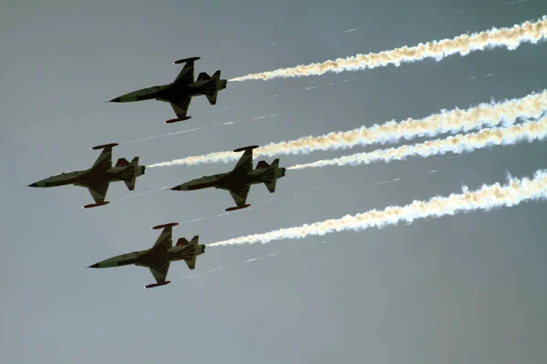 Combatientes Aéreos Cielo Como Fondo Agradable — Foto de Stock