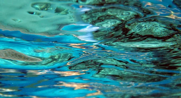 Textura Água Azul Como Fundo Natural Muito Agradável — Fotografia de Stock