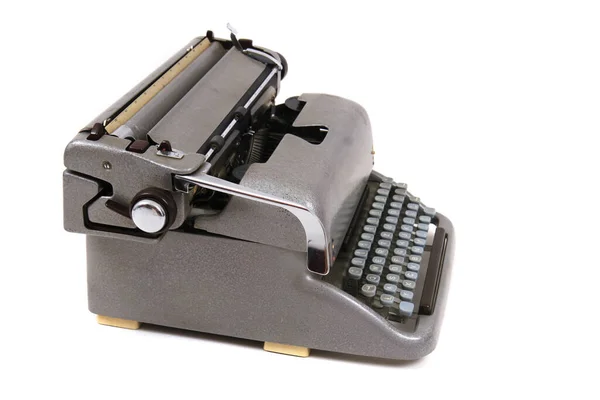 Alte Schreibmaschine Isoliert Auf Weißem Hintergrund — Stockfoto