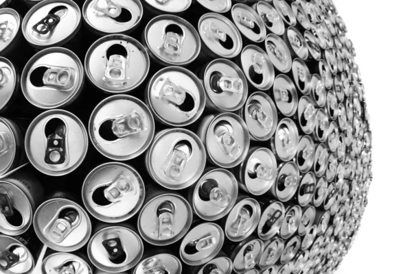 Textura Latas Vacías Como Fondo Bebida Muy Fácil —  Fotos de Stock