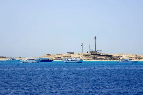 Vista Dal Mare Barca Egitto Mare Rosso — Foto Stock