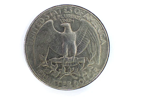 Vecchia Moneta Usa Isolata Sullo Sfondo Bianco — Foto Stock