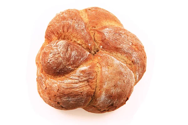 Pão Fresco Checo Isolado Fundo Branco — Fotografia de Stock