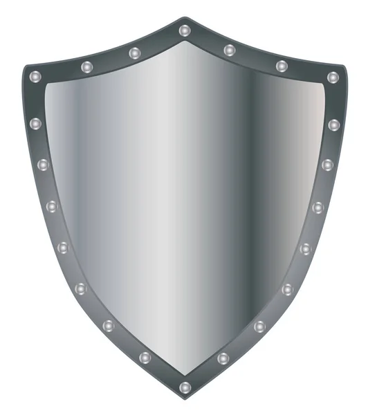 Silver Shield Form Vektor Eps — Stock vektor