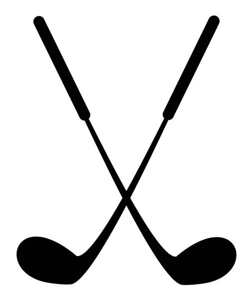 Crossed Golf Clubs Icon Vector Eps — Stock Vector