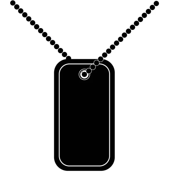 Soldats Armée Badge Tag Médaillon Chaîne Métallique Vecteur Eps — Image vectorielle