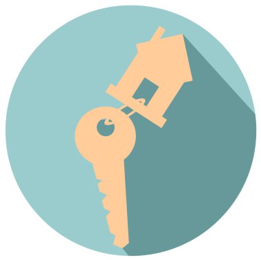 anahtar düz tasarım simge vektör eps 10 evle Anahtarlık