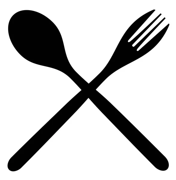 Simple Illustration Spoon Fork Icon Vector Eps — Stock Vector