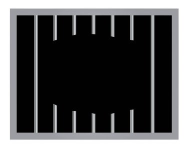 Hapishane çubuklarla penceresinde. Jail Break Jail break. vektör eps 10