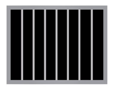 Prison barlar vektör eps 10 ile penceresinde