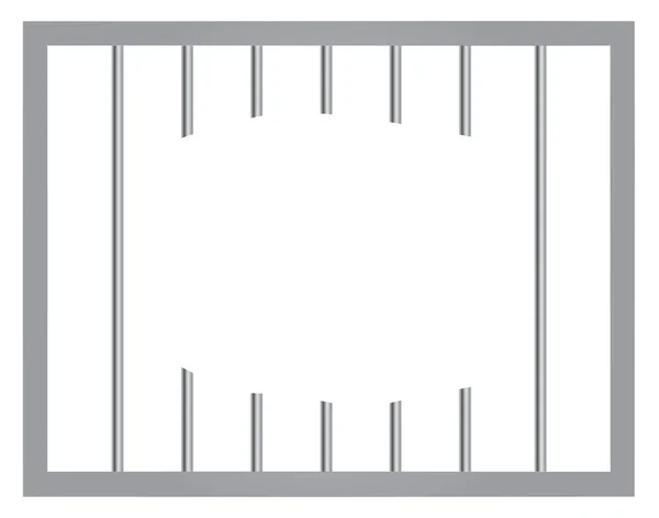 バーと刑務所でのウィンドウです 刑務所休憩ベクター Eps — ストックベクタ