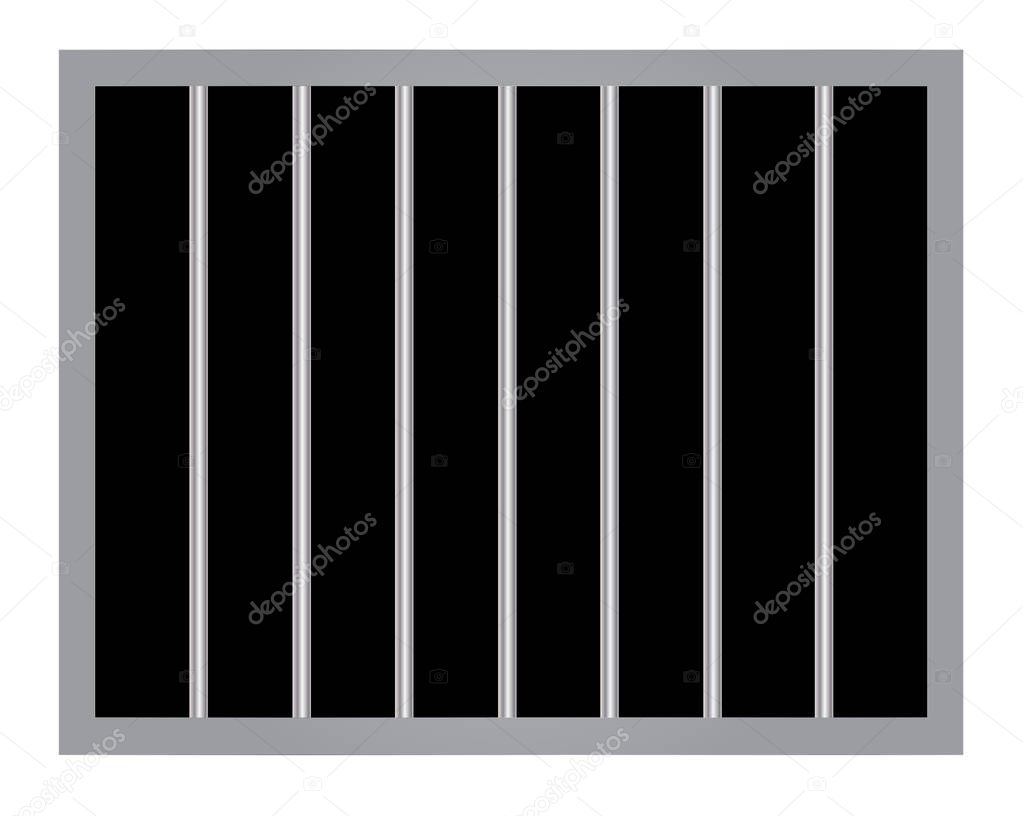 Window in prison with bars vector eps 10