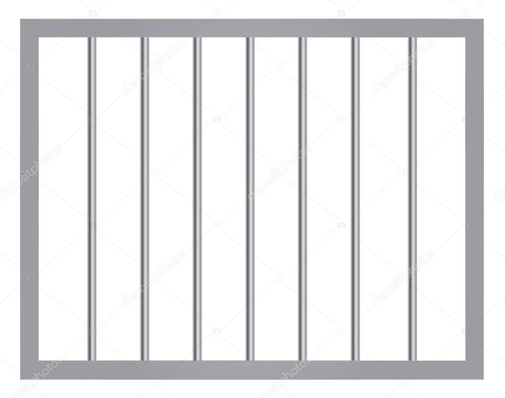 Window in prison with bars vector eps 10