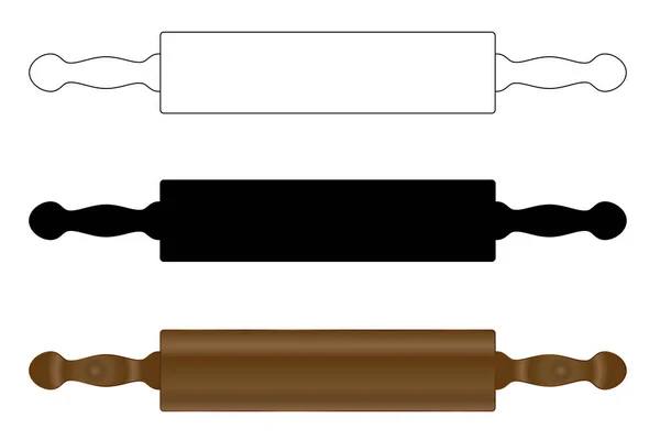 Rodillo Icono Conjunto Vector Eps — Archivo Imágenes Vectoriales