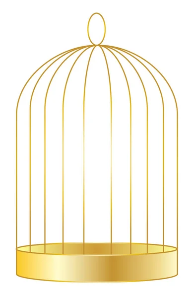 Golden Birdcage Vector Eps — Stock Vector