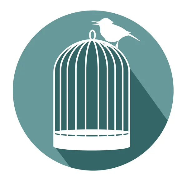 Vecteur Icône Design Plat Birdcage Eps — Image vectorielle