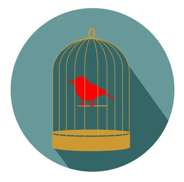 Birdcage Flat Design Icon Vector Eps — Stock Vector