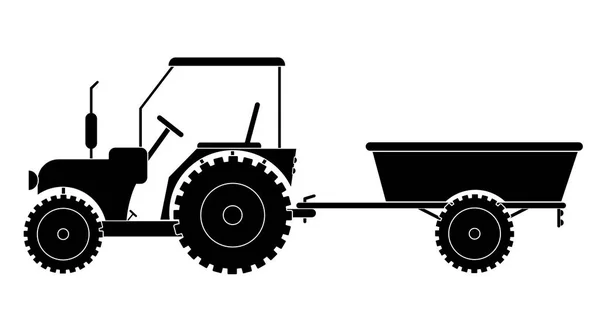 Traktor Pótkocsi Vektor Eps — Stock Vector