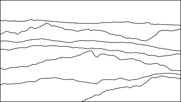 Landschap Van Bergen Tekening Eps Vector — Stockvector