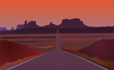 Arizona yol manzara vektör eps 10