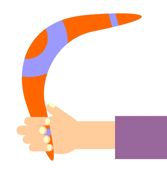 Bumerang Ruce Plochý Design Vektorové Eps — Stockový vektor