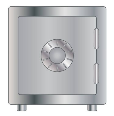 Beyaz arka plan vektör eps 10 üzerinde güvenli para