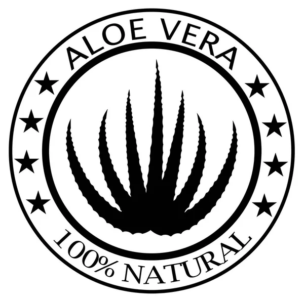 Gummistempel Med Tekst 100 Aloe Vera Vektor Eps – stockvektor