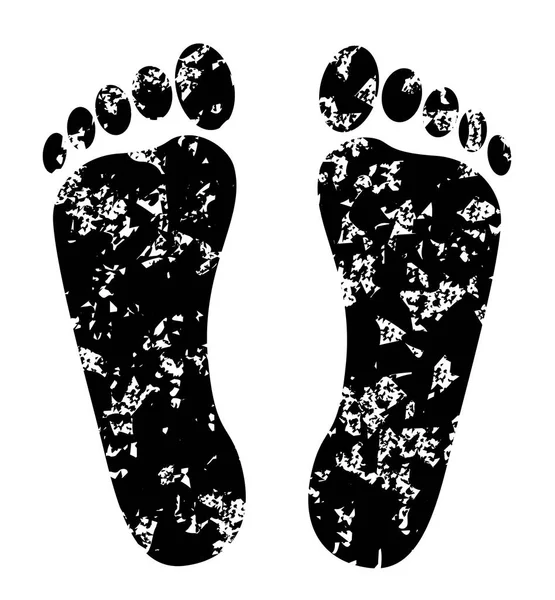 Incoming Footprint Grunge Vector Eps — Stock Vector