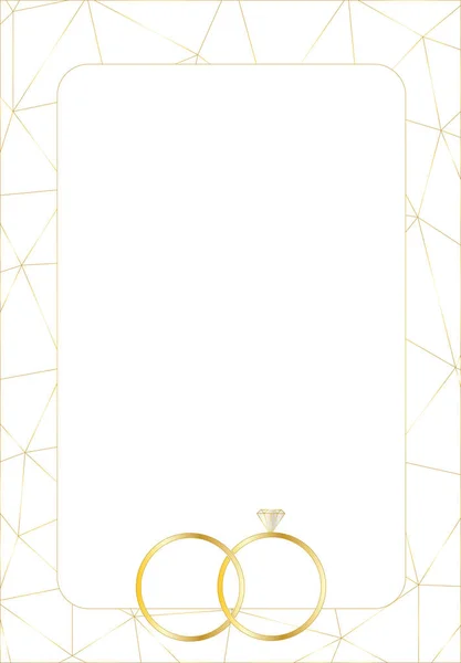 Plantillas Diseño Diseño Para Tarjetas Boda Con Anillos Vectores Eps — Vector de stock