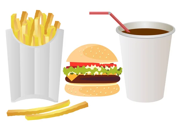 fast food on white background vector eps 10